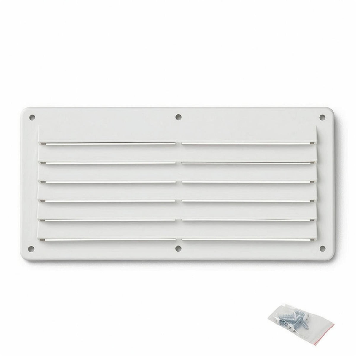 Rectangular RV Vent Cover with Screws Weatherproof Louvered Exhaust Grille Weather-Resistant Louvered Vent Cover Easy to Install for Recreational Vehicle Builders