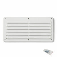 Rectangular RV Vent Cover with Screws Weatherproof Louvered Exhaust Grille Weather-Resistant Louvered Vent Cover Easy to Install for Recreational Vehicle Builders