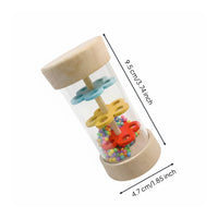 Educational Rain Stick Toy Colorful Design Wooden Rainmaker Shaker Paint Wooden Rain Stick Child-Safe Materials for Children, Toddlers, Babies, Music Class, Preschool