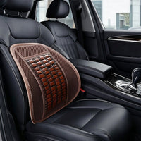 Support Cushion Breathable Cushion with Bamboo Panel Vented Backrest for Commuters