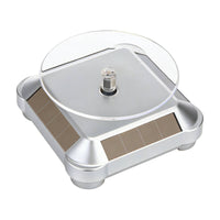 360-Degree Rotating Display Stand Countertop Solar Display Stand Compact Solar Turntable Motorized for Collectors