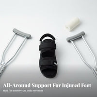 Accessible Toe Design Medical Cast Shoe Breathable Fracture Walking Shoe Universal Fit Broken Foot Boot Non-Slip Sole for Children, Injured Individuals, Injury Recovery, Rehabilitation, Hospital, Outdoor