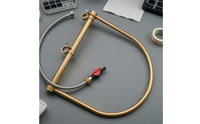 Curved Metal Shampoo Bed Water Circulation Set Gold-Colored Hair-Wash Hose Assembly