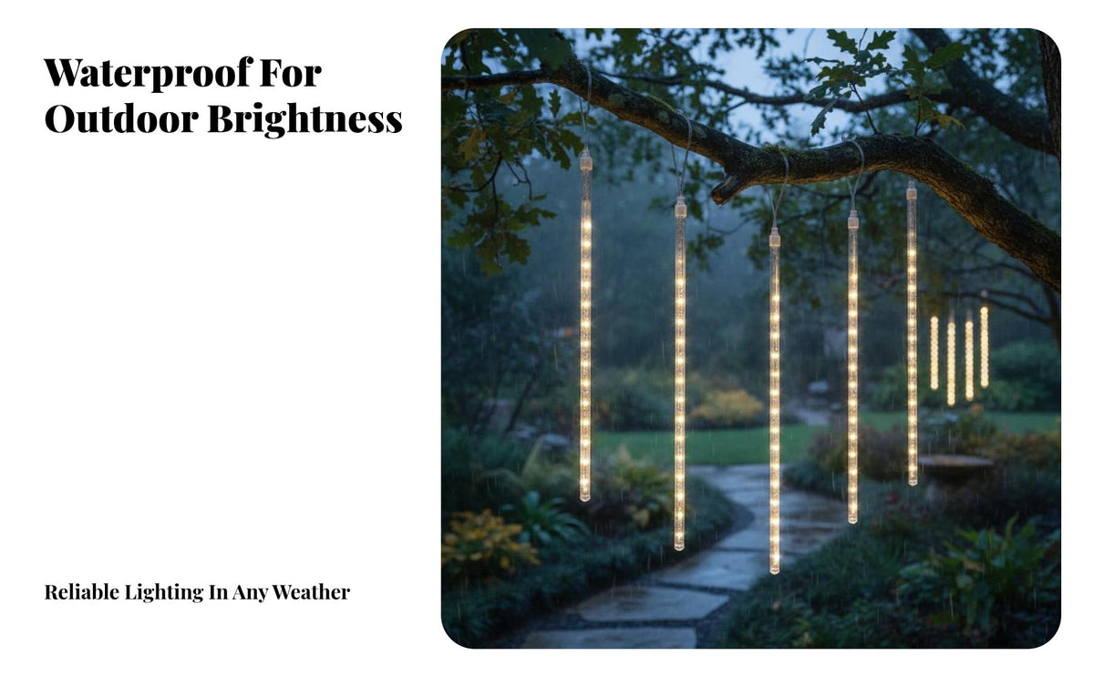 Meteor Shower Lights Waterproof Falling Rain Lights Atmosphere Designer Outdoor Lighting for Garden, Christmas, Wedding