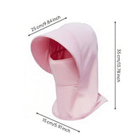 Ponytail Opening Ice Silk Sun Protection Cap Breathable Sun Protection Hood Mask Quick-Drying Safeguarding Headwear for Women, Cycling, Hiking, Outdoor, Gardening