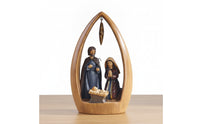 Tabletop Nativity Scene Religious Nativity Ornament Arched Statue Indoor for Display Cabinets