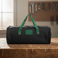 Wear-Resistant Portable Canvas Tool Bag Reinforced Stitching Canvas Tool Organizer Large Capacity Electrician Hardware Pouch Waterproof for Electricians, Repairmen, Mechanics, Job Site