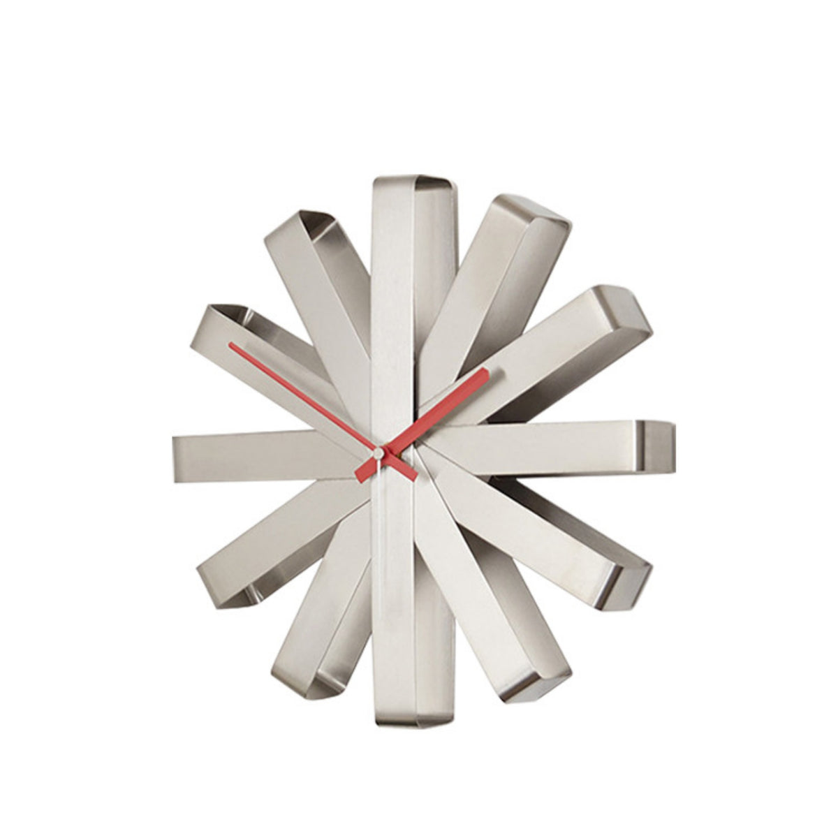 Rayed Design Wall Clock Nordic-Style Sunray Wall Clock Sculptural Timepiece for Living Room, Office, Entryway