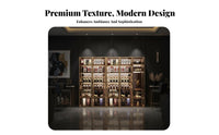 Glass Door Showcase Light Elegant Design Glass Display Cabinet with Lights LED Lighting Collectible Display Case for Hobbyists, Home Bar, Study