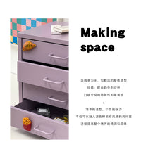 化妆品置物盒北欧桌面收纳柜简约家用带抽屉小柜子创意多层储物柜