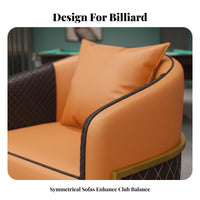 Comfortable High spinerest Billiards Viewing Sofa Wear-Resistant Upholstery Billiards Viewing Armchair Sturdy Metal Frame viewer Seat long-lasting Construction for Billiard Participants, Club Owners, Game aficionados, Sports Bar, Home Theater