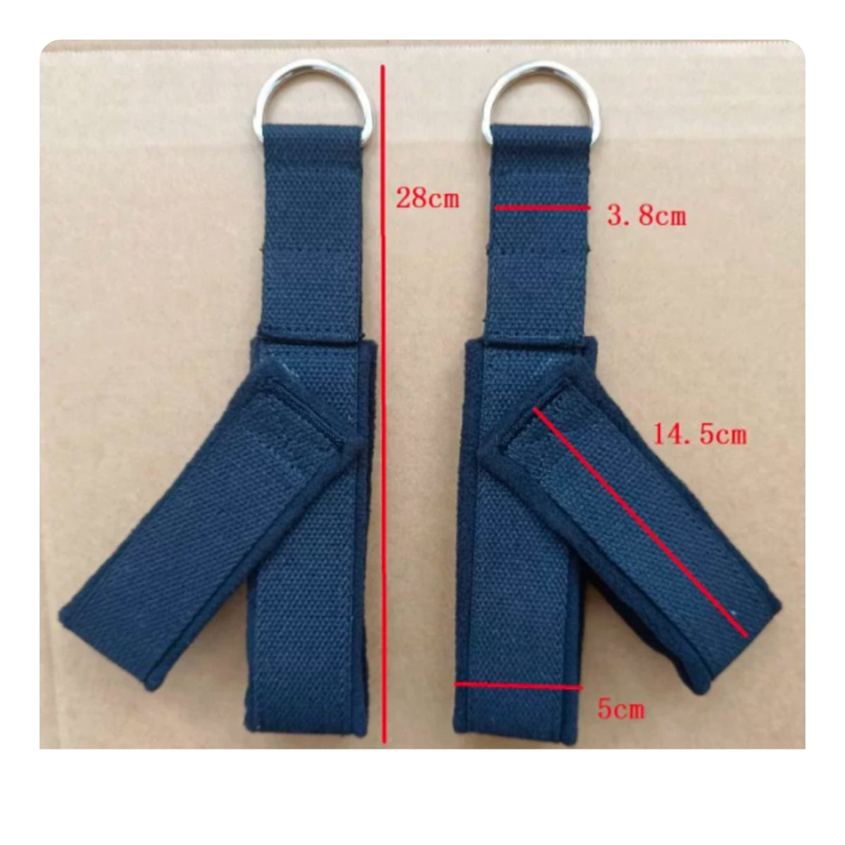 2 Pieces Replacement Straps Double Loop Pilates Strap High Compatibility Pilates Reformer Foot Pedal Strap Long-Lasting Stretching Core Bed Hand Pull Attachment Heavy-Duty for Home Gym