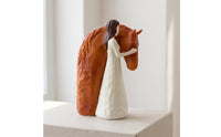 Artisanal Girl Figurine Carved Resin Figurine Delicate Sculpture with Dress Exquisite for Collectors, Animal Lovers