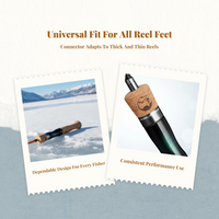 Ice Fishing Rod, Portable Mini, Sturdy Tip, Cork Handle