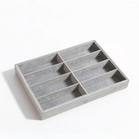 8-Compartment Jewelry Organizer Tray with Dividers Open-Top Jewelry Tray with Dividers Shallow Scratch-Resistant for Vanity