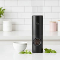 Battery Operated Automatic Seasoning Salt and Pepper Grinder Sleek Pepper Grinder Compact Seasoning Mill Lightweight for Kitchen