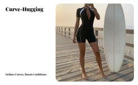 Zip Front Wave Ing Swimsuit Quick Dry Short Sleeve Single-Piece Sun Protection Shirt Short Sleeve Zip up Swimsuit Breathable