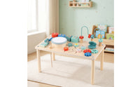 Wooden Activity Table with Bead Maze Educational Child-Centered Activity Table Developmental Interactive for Toddlers, Playroom