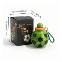 Football Cup Stainless Steel Insulated Cup with Strap Insulated Soccer Ball Water Bottle for Kids, Students, Outdoor Sports, School