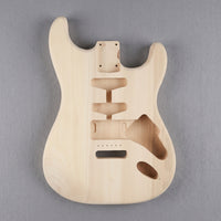 Electric Guitar Two-Horned Body-Curved Design Guitar Body with Cavities Lightweight for Luthier, Custom Projects
