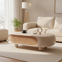 Coffee Table with Storage Low-Profile Minimalist Coffee Table Modern Furniture for Living Room, Lounge