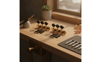 Six-String Guitar Tuning Pegs Tuner Assembly Compatible Visible-Gear Guitar Tuning Machines with Two-holeHole Shafts Hardware for Luthier
