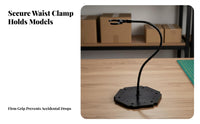 Snake Bone Support Stand Adjustable Pose Flexible Figure Stand Gooseneck Model Holder Easy Assembly Clear Display Base