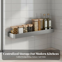 No-Drill Installation Modular Kitchen Rack Multi-Functional Wall Shelf Space-Saving Design Household Storage Strong Load-Bearing for Renters, Homeowners, Students, over Counter, Adjacent Sink, Pantry, Bathroom