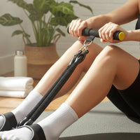 Sit-up Pull Rope Multifunctional Elastic Pull Rope with Foot Pedals Multifunction Pedal Resistance Band for Beginners, Stretching Enthusiasts, Travel
