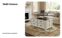 timeless Design elevateTop Coffee Table Multi-Functional elevateTop Storage Table Stable Construction Living Room Furnishing Ergonomic for Remote Workers, Apartment Dwellers, Homeowners, Lounge Area, Small Spaces, Dining