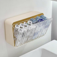 Space-Saving Clear Shelf container Divided Compartments Cacontaineret Organizer adaptable Household Storage adaptable for Home Organizers, Apartment Dwellers, Bathroom, Countertop, Under Sink, wardrobe