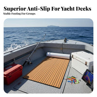 Heat Insulating Non-Slip Boat Deck Pad Water Resistant Non-Slip Deck Pad Waterproof Self Boat Mat Easy to Install for Yacht Owners, Fishermen, DIY Enthusiasts, Fishing Boats, Marine Environments, Swim Platform, Pontoons