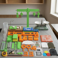 Junior High Physics Kit Green Holder Stand Stand Physics Experiment Kit and Metal Learning Aid