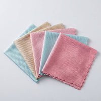 Reusable Microfibre Cleaning Cloth, Microfibre Cloth 25x25 cm for Glass and Kitchen, No-Shed Microfibre Towel, Reinforced Seams 1pc