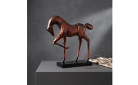 Geometric Horse Statue Modern Aluminum Equine Sculpture Decorative Room Decoration for Tabletop Display