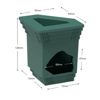 Built-in Food Bowl Top Feeder Hide Privacy Shelter Hanging Hide Cave Safe Hiding Area Amphibian Hideout Cave Natural-Looking Decor for Vivarium