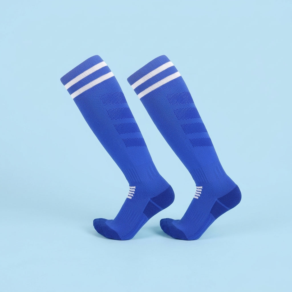Professional Soccer Grip Socks for Men Women, Anti-Slip Moisture Wicking Football Training, Unisex Over the Calf Athletic Towel Bottom