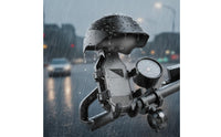 Phone Mount with Rain Cover Anti-Movement Phone Holder with Sun Visor Adjustable Angle Mobile Accessory for Motorcyclists