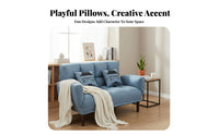 Space-Saving Foldable Sleeper Chair Double Seater Fold-expandable Chair Bed Plush Fabric transformable Sofa Ergonomic Support for Children, Students, Small Spaces, Bedroom, Living Room, Apartment