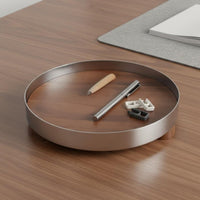 Stainless Steel Decorative Tray Light Elegant Design Vanity Perfume Tray Multi-Functional Footed Serving Platter for Desktop, Kitchen Counter