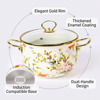 Stew Pot Vintage Saucepan, Decorative Stew Pot with Lid, Food Grade Stew Pot, Soup Pot Stew Pot, Cooking Pot Lid for Steaming