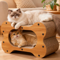 Replaceable Cardboard Scratcher Insert Bone-Shaped Scratcher Core with Hollow Center Economical Replacement Scratching Pad Long-Lasting for Cats, Kittens