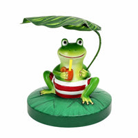 Buoyant Frog Ornament Decorative Buoyant Base with Frog Painted for Gardeners, Balcony