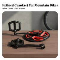 Mountain Bike Crankset Includes Chain Guard Triple Chain Loop Crankset 3 Speed Cycle Chainwheel High-Strength Carbon Steel