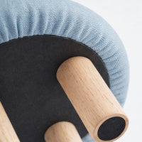 Pouffe Stool Change Shoe Footrest, Wooden Legs Living Room Bedroom, Living Room Bedroom Washable Cover, Footstool Solid Wood