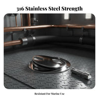 5 Inch Round Deck Plate Stainless Steel Boat Deck Lid Cover 5 Inch Round Inspection Deck Lid Watertight Closure