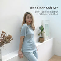 Womens Pyjamas Set with Breathable Milk Silk Material for Sleeping and Home, Plus Size Nightwear for Ladies Lounge Wear