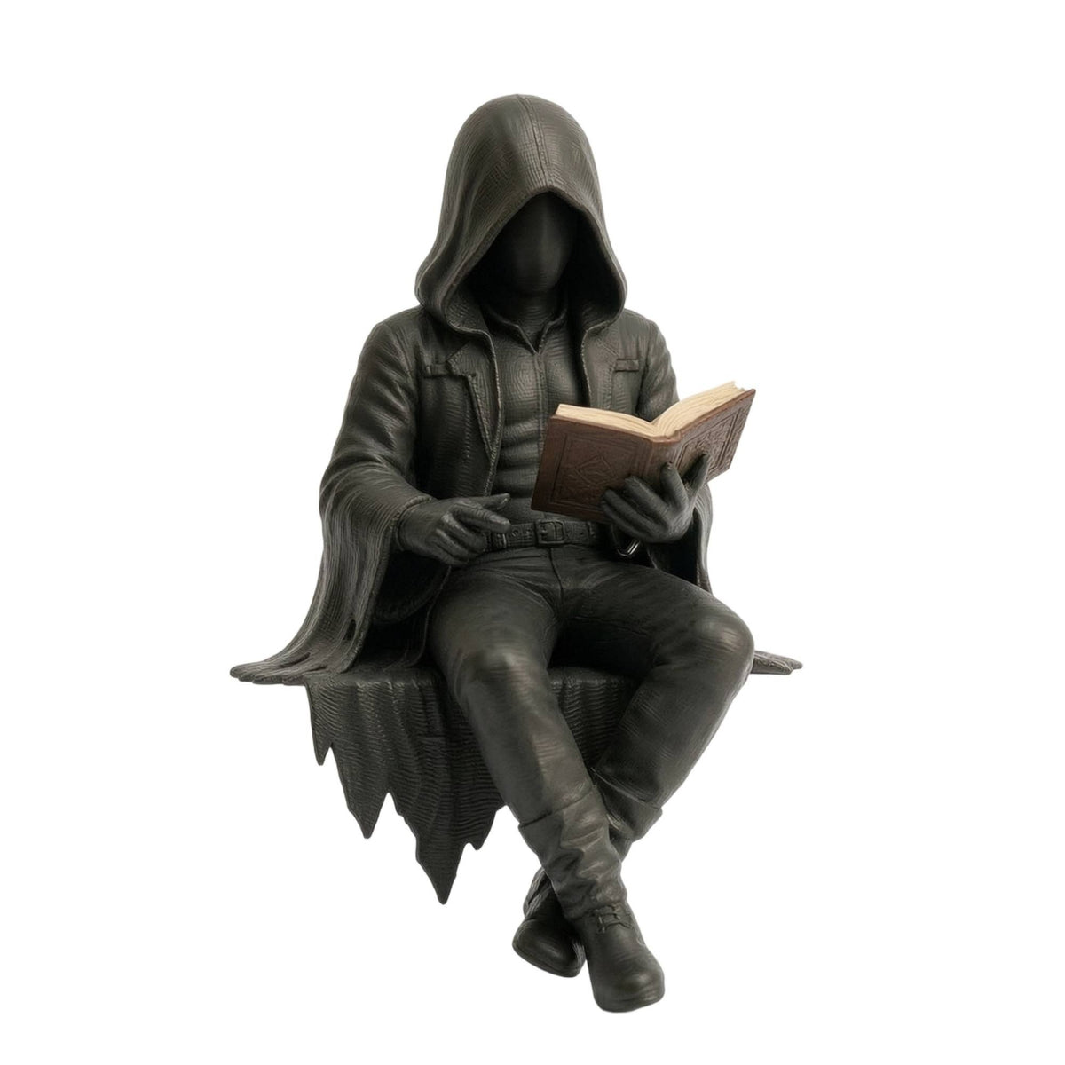 Hooded Scholar Statue Unique Scholar Figurine Intricate Ornament for Collectors