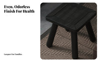 Chinese Design Four-Legged Square Stool Compact Size Small Bench Multi-Purpose Indoor Furniture Portable for Tea Ceremony Enthusiasts, Adults, Homeowners, Living Room, Balcony, Bedroom, Entryway