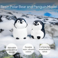 Polar Bear Penguin Resin Animal Desktop Aquarium Decor DIY